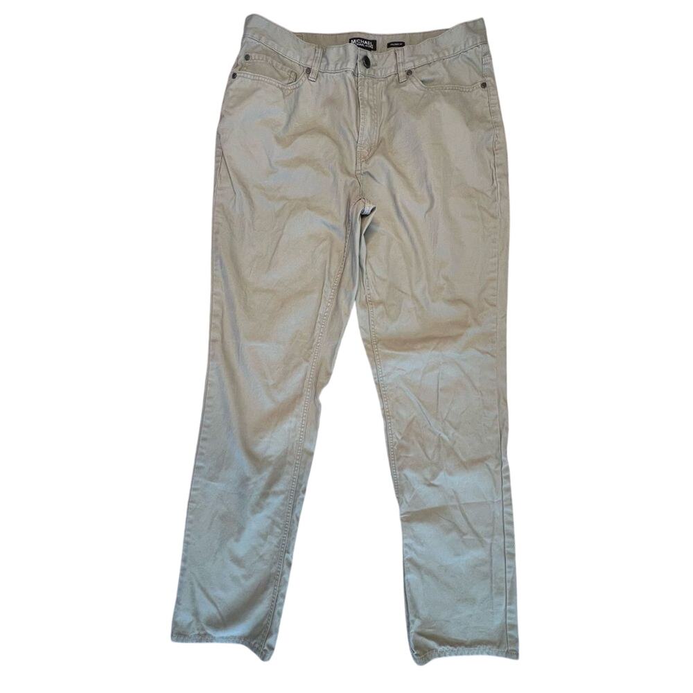Michael Kors Tailored Fit Khaki Men's Jeans 32/32 Casual Designer Minimalist